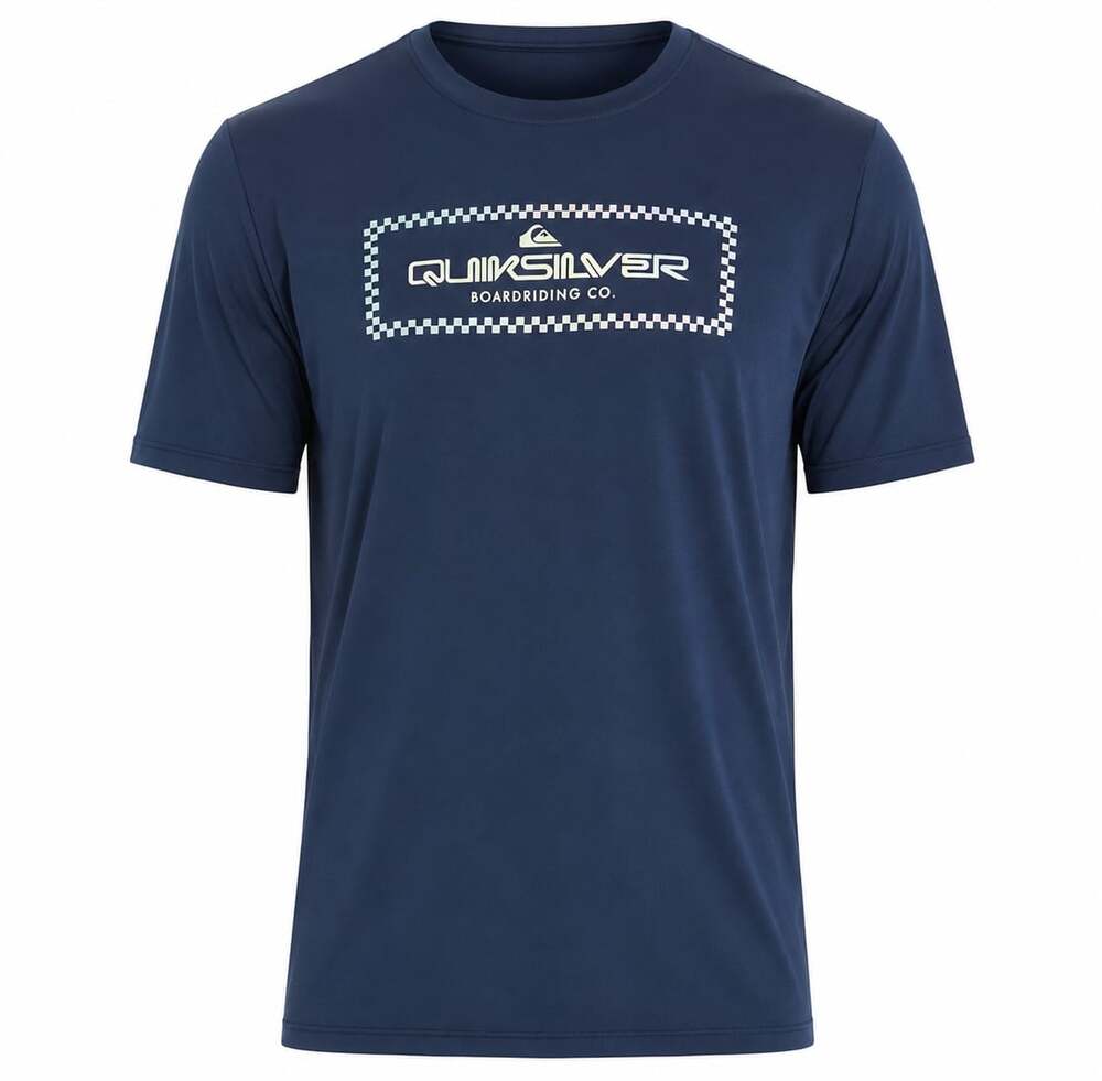 Quiksilver Board riding Co Men’s XL Performance T-Shirt Navy Blue Surf Skate Y2K